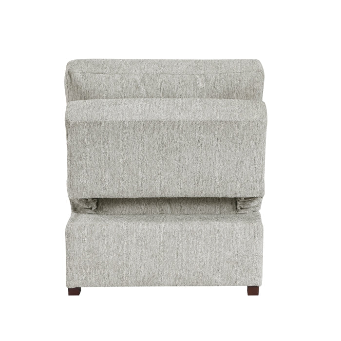 8548GY-2ACCLA2* Convertible Chair with Pull-out Bed, Click Motion Back, Two Arms with Shelves and Charging Ports - 8548GY-2ACCLA2*