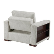 8548GY-2ACCLA2* Convertible Chair with Pull-out Bed, Click Motion Back, Two Arms with Shelves and Charging Ports - 8548GY-2ACCLA2*