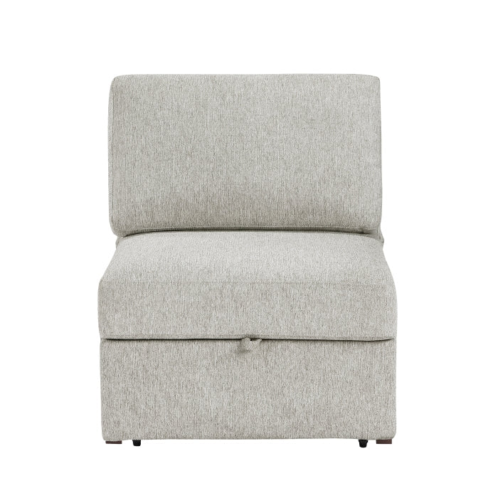 8548GY-2ACCLA4* Convertible Chair with Pull-out Bed, Click Motion Back and Two Roll Arms - 8548GY-2ACCLA4*