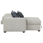 8548GY*2VCA Convertible Chaise Lounge with Arms and Hidden Storage, Click Motion Back - 8548GY*2VCA