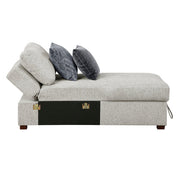 8548GY*3VC15ACLA 2-Piece Sectional with Reversible Chaise, Pull-out Bed and Hidden Storage, Click Motion Back - 8548GY*3VC15ACLA