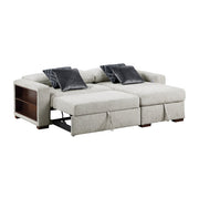 8548GY*3VC15ACLA2 2-Piece Sectional with Reversible Chaise, Pull-out Bed and Hidden Storage, Click Motion Back - 8548GY*3VC15ACLA2