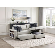 8548GY*3VC15ACLA2 2-Piece Sectional with Reversible Chaise, Pull-out Bed and Hidden Storage, Click Motion Back - 8548GY*3VC15ACLA2