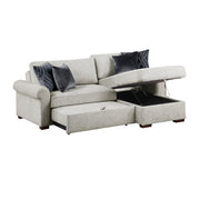 8548GY*3VC15ACLA4 2-Piece Sectional with Reversible Chaise, Pull-out Bed and Hidden Storage, Click Motion Back - 8548GY*3VC15ACLA4