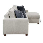8548GY*3VC2ACLA 2-Piece Sectional with Reversible Chaise, Pull-out Bed and Hidden Storage, Click Motion Back - 8548GY*3VC2ACLA