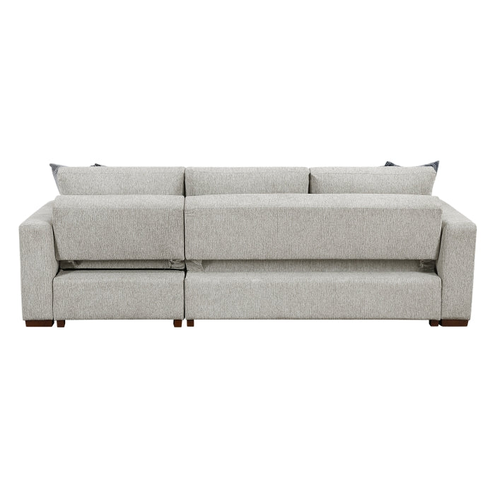 8548GY*3VC2ACLA 2-Piece Sectional with Reversible Chaise, Pull-out Bed and Hidden Storage, Click Motion Back - 8548GY*3VC2ACLA