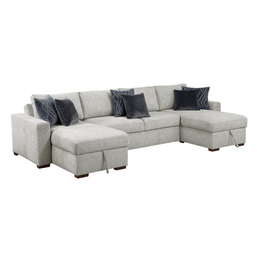 8548GY*42VC2AA 3-Piece Sectional with Convertible and Reversible Chaise,  Hidden Storage, Click Motion Back - 8548GY*42VC2AA