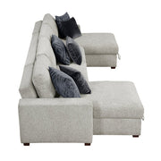8548GY*42VC2AA 3-Piece Sectional with Convertible and Reversible Chaise,  Hidden Storage, Click Motion Back - 8548GY*42VC2AA