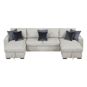8548GY*42VC2ACLA 3-Piece Sectional with Reversible Chaises, Pull-out Bed and Hidden Storage, Click Motion Back - 8548GY*42VC2ACLA