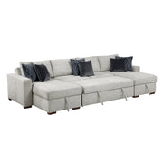8548GY*42VC2ACLA 3-Piece Sectional with Reversible Chaises, Pull-out Bed and Hidden Storage, Click Motion Back - 8548GY*42VC2ACLA