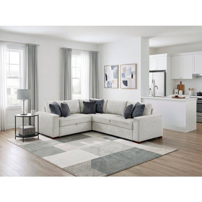 8548GY*4SC15ACLA (4)3-Piece Sectional with Pull-out Bed and Click Motion Back - 8548GY*4SC15ACLA