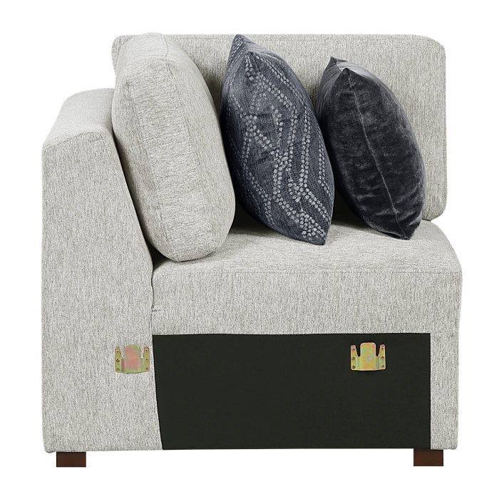 8548GY*4SC15ACLA2 (4)3-Piece Sectional with Pull-out Bed and Click Motion Back - 8548GY*4SC15ACLA2