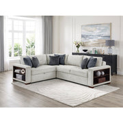 8548GY*4SC15ACLA2 (4)3-Piece Sectional with Pull-out Bed and Click Motion Back - 8548GY*4SC15ACLA2