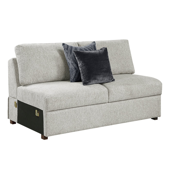 8548GY*4SC15ACLA4 (4)3-Piece Sectional with Pull-out Bed and Click Motion Back - 8548GY*4SC15ACLA4
