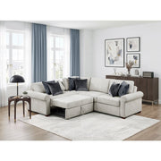 8548GY*4SC15ACLA4 (4)3-Piece Sectional with Pull-out Bed and Click Motion Back - 8548GY*4SC15ACLA4