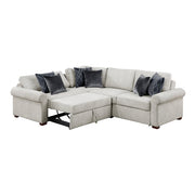 8548GY*4SC15ACLA4 (4)3-Piece Sectional with Pull-out Bed and Click Motion Back - 8548GY*4SC15ACLA4