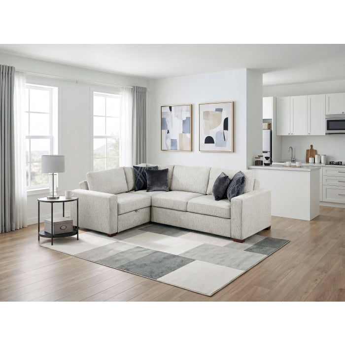 8548GY*4SCACCLA (4)3-Piece Sectional with Pull-out Bed and Click Motion Back - 8548GY*4SCACCLA