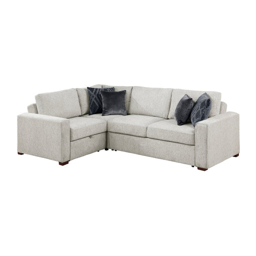 8548GY*4SCACCLA (4)3-Piece Sectional with Pull-out Bed and Click Motion Back - 8548GY*4SCACCLA