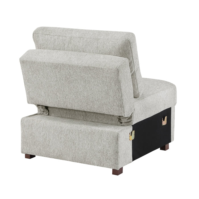 8548GY*4SCACCLA (4)3-Piece Sectional with Pull-out Bed and Click Motion Back - 8548GY*4SCACCLA