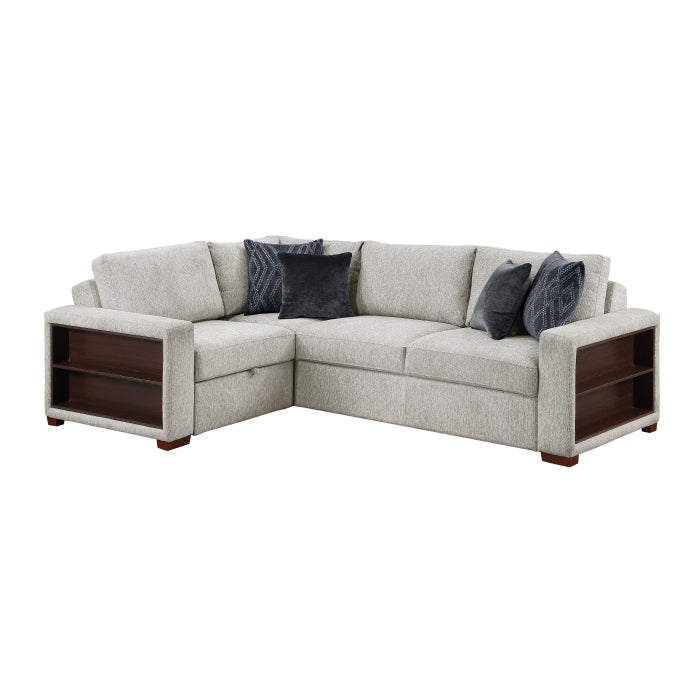 8548GY*4SCACCLA2 3-Piece Sectional with Pull-out Bed and Click Motion Back - 8548GY*4SCACCLA2