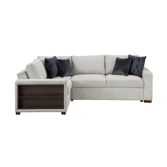 8548GY*4SCACCLA2 3-Piece Sectional with Pull-out Bed and Click Motion Back - 8548GY*4SCACCLA2