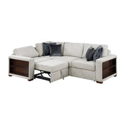 8548GY*4SCACCLA2 3-Piece Sectional with Pull-out Bed and Click Motion Back - 8548GY*4SCACCLA2
