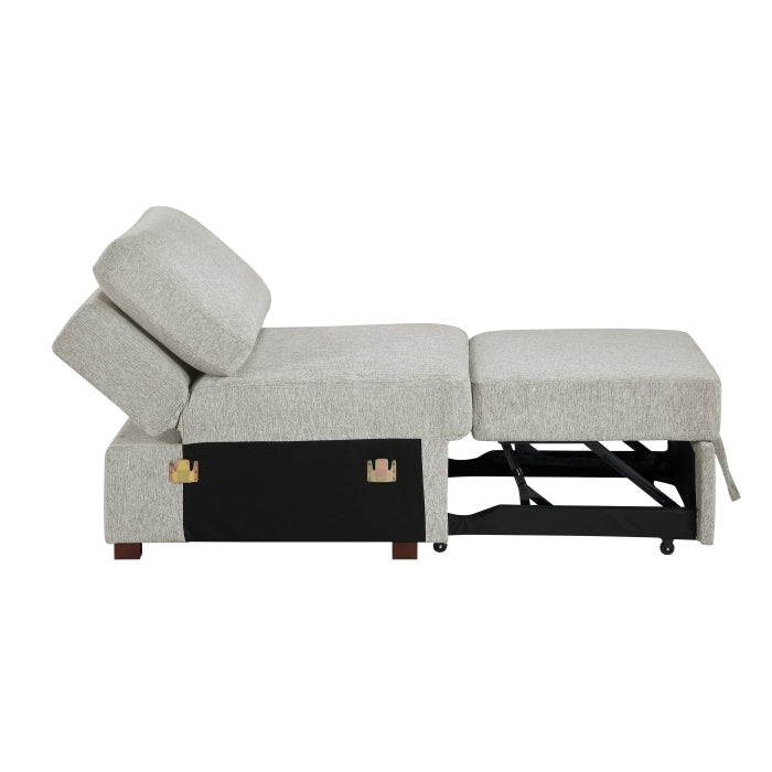 8548GY*4SCACCLA4 3-Piece Sectional with Pull-out Bed and Click Motion Back - 8548GY*4SCACCLA4