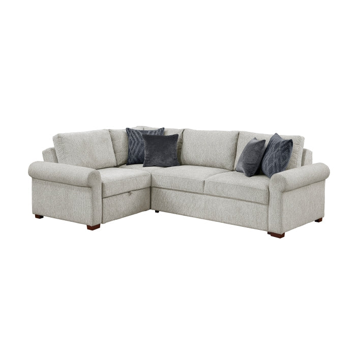 8548GY*4SCACCLA4 3-Piece Sectional with Pull-out Bed and Click Motion Back - 8548GY*4SCACCLA4