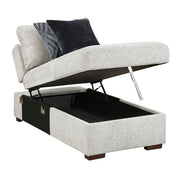 8548GY*4VC15ACLA2 (4)3-Piece Sectional with Two Reversible Chaises, Pull-out Bed, Hidden Storage, Click Motion Back and Two Arms with Shelves and Charging Ports - 8548GY*4VC15ACLA2