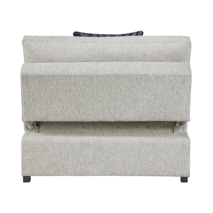 8548GY*4VC15ACLA2 (4)3-Piece Sectional with Two Reversible Chaises, Pull-out Bed, Hidden Storage, Click Motion Back and Two Arms with Shelves and Charging Ports - 8548GY*4VC15ACLA2