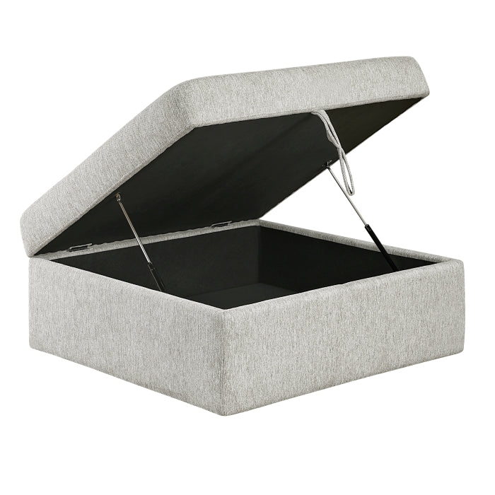 8548GY*4VC2ACLAOT 3-Piece Sectional with Reversible Chaise, Pull-out Bed, Hidden Storage and Ottoman, Click Motion Back - 8548GY*4VC2ACLAOT