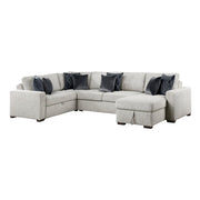 8548GY*5SC15ACLA 4-Piece Sectional with Reversible Chaise, Pull-out Bed, Hidden Storage and Click Motion Back - 8548GY*5SC15ACLA