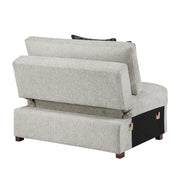 8548GY*5SC15ACLA 4-Piece Sectional with Reversible Chaise, Pull-out Bed, Hidden Storage and Click Motion Back - 8548GY*5SC15ACLA