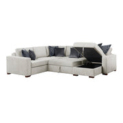 8548GY*5SC15ACLA 4-Piece Sectional with Reversible Chaise, Pull-out Bed, Hidden Storage and Click Motion Back - 8548GY*5SC15ACLA