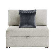 8548GY*5SC15ACLA4 4-Piece Sectional with Reversible Chaise, Pull-out Bed, Hidden Storage and Click Motion Back - 8548GY*5SC15ACLA4