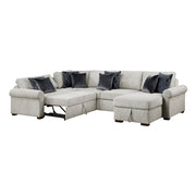 8548GY*5SC15ACLA4 4-Piece Sectional with Reversible Chaise, Pull-out Bed, Hidden Storage and Click Motion Back - 8548GY*5SC15ACLA4