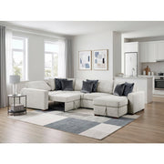 8548GY*5SCACCLA (5)4-Piece Sectional with Reversible Chaise, Pull-out Bed, Hidden Storage and Click Motion Back - 8548GY*5SCACCLA