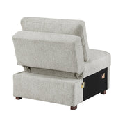 8548GY*5SCACCLA (5)4-Piece Sectional with Reversible Chaise, Pull-out Bed, Hidden Storage and Click Motion Back - 8548GY*5SCACCLA