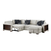 8548GY*5SCACCLA2 (5)4-Piece Sectional with Reversible Chaise, Pull-out Bed, Hidden Storage and Click Motion Back - 8548GY*5SCACCLA2