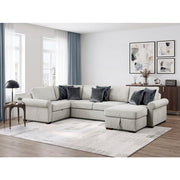 8548GY*5SCACCLA4 (5)4-Piece Sectional with Reversible Chaise, Pull-out Bed, Hidden Storage and Click Motion Back - 8548GY*5SCACCLA4