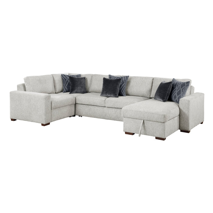 8548GY*5VC2ACRACA (5)4-Piece Sectional with Convertible and Reversible Chaise,  Hidden Storage, Click Motion Back - 8548GY*5VC2ACRACA
