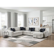 8548GY*6SC15ACLA 5-Piece Sectional with Reversible Chaise, Pull-out Bed, Hidden Storage and Click Motion Back - 8548GY*6SC15ACLA