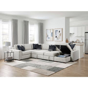 8548GY*6SC15ACLA 5-Piece Sectional with Reversible Chaise, Pull-out Bed, Hidden Storage and Click Motion Back - 8548GY*6SC15ACLA