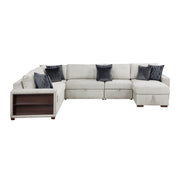 8548GY*6SC15ACLA2 5-Piece Sectional with Reversible Chaise, Pull-out Bed, Hidden Storage and Click Motion Back - 8548GY*6SC15ACLA2