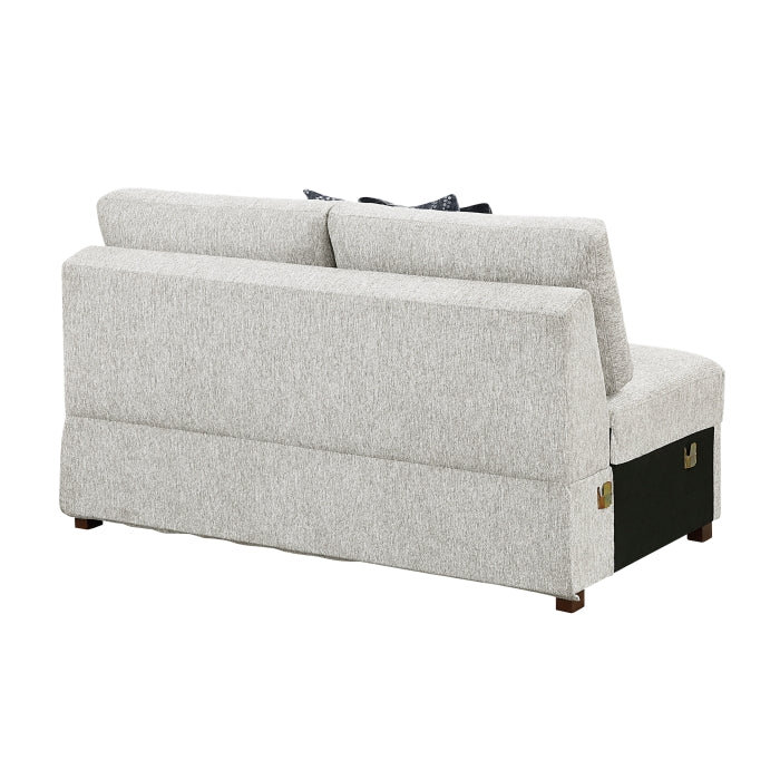 8548GY*6SC15ACLA2 5-Piece Sectional with Reversible Chaise, Pull-out Bed, Hidden Storage and Click Motion Back - 8548GY*6SC15ACLA2