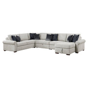 8548GY*6SC15ACLA4 5-Piece Sectional with Reversible Chaise, Pull-out Bed, Hidden Storage and Click Motion Back - 8548GY*6SC15ACLA4