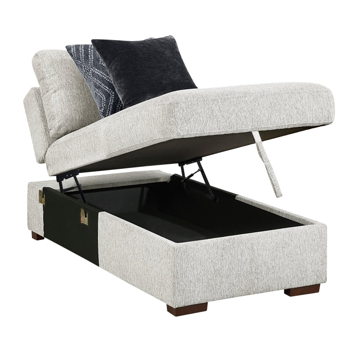 8548GY*6SC15ACLA4 5-Piece Sectional with Reversible Chaise, Pull-out Bed, Hidden Storage and Click Motion Back - 8548GY*6SC15ACLA4