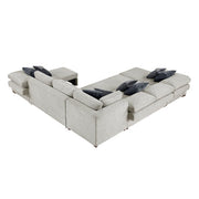 8548GY*6SCACCLA 5-Piece Sectional with Reversible Chaise, Pull-out Bed, Hidden Storage and Click Motion Back - 8548GY*6SCACCLA