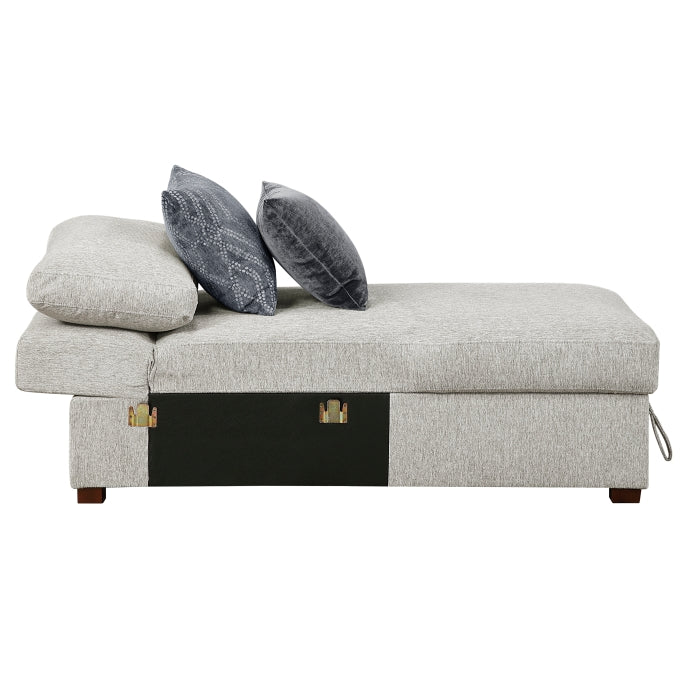 8548GY*6SCACCLA2 5-Piece Sectional with Reversible Chaise, Pull-out Bed, Hidden Storage and Click Motion Back - 8548GY*6SCACCLA2