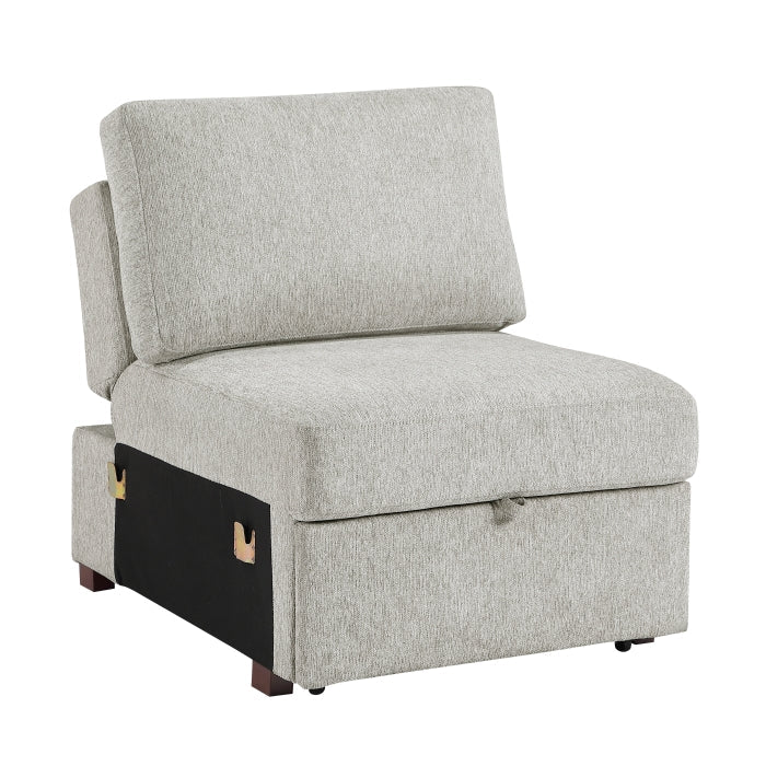 8548GY*6SCACCLA2 5-Piece Sectional with Reversible Chaise, Pull-out Bed, Hidden Storage and Click Motion Back - 8548GY*6SCACCLA2